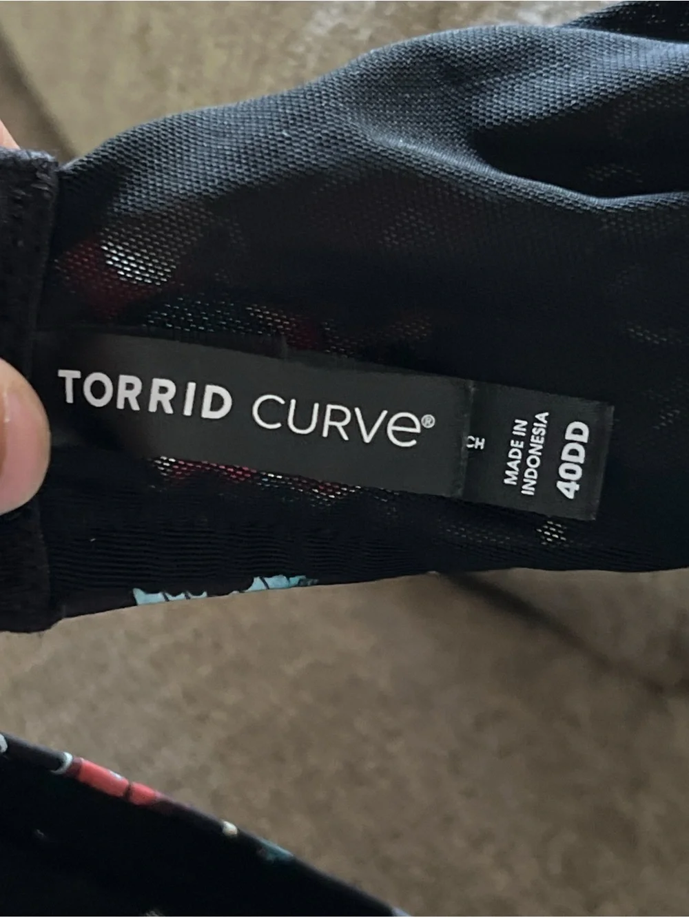 Torrid Perfect Coverage Lightly Lined Smooth Bra 40DD Black Nautical Tattoo